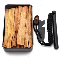 Kit de survie XL robuste pour le bushcraft, bâtons de bois gras, allume-feu en ferrocérium pour le camping