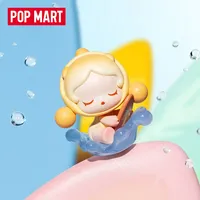 POPMART POP BEAN ISLAND VACATION Series Mini Figurine Authentique Boîte Mystère Surprise Jouets Figurine Anime Mignonne Décoration de Bureau