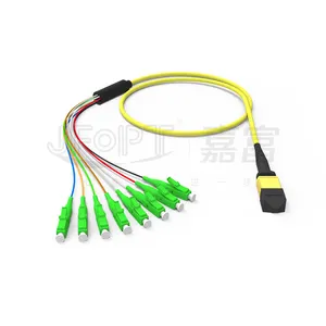 Factory LC OM3/OM4 8/12/24f G657A1 MPO/MTP patch cord in fibra ottica MPO 12 Core 0.9mm Single mode 1 M Fanout Assembly Jumper