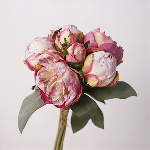 <span class=keywords><strong>Bouquet</strong></span> <span class=keywords><strong>de</strong></span> fleurs artificielles pivoines style <span class=keywords><strong>peinture</strong></span> à l'huile vintage à bords brûlés pour <span class=keywords><strong>bouquet</strong></span> <span class=keywords><strong>de</strong></span> mariée et décoration florale <span class=keywords><strong>de</strong></span> salle à manger - Product Image 1