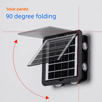 Lampe murale solaire 8 LED IP65 avec garantie de 2 ans, 2000 mAh, allumage/extinction automatique, angle réglable, étanche pour la décoration de jardin
