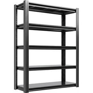 Easy Assemble Boltless Multi-Level Light Duty Steel Wheel Shelving Rack with Powder Coated Finish for Warehouse <b>Storage</b> - Product Image 1