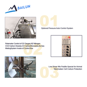 Reactor Biológico de Tanque Agitado de 5L para Cultivo de Células Mammales PLC con Precio para Crecimiento en Suspensión - Product Image 2