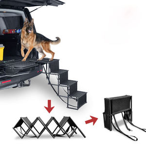 Rampe pliable pour <span class=keywords><strong>chien</strong></span> à pente réglable, capacité maximale de 110 lb, revêtement en caoutchouc antidérapant, surface robuste et stable - Product Image 1