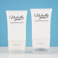 Tube cosmétique PE plat de 120 ml, imprimé sérigraphié, avec applicateur brosse pour teinture capillaire et soin du cuir chevelu, emballage pour produits capillaires