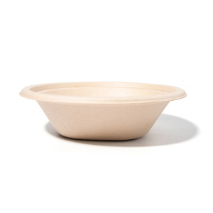 Bol jetable en bagasse de canne à sucre, rond, 9g, blanc, qualité alimentaire, pour plats à emporter - Product Image 1