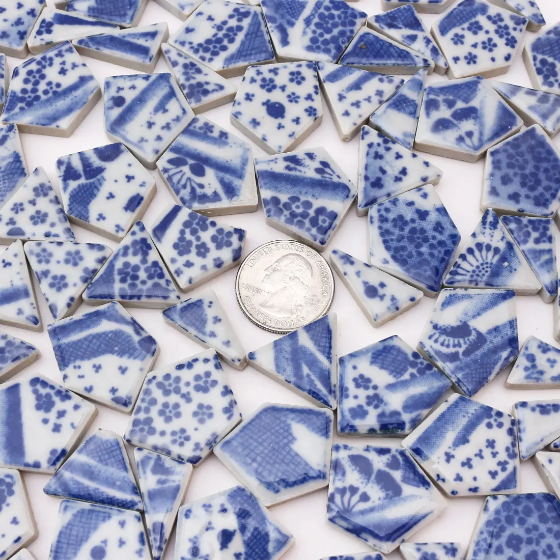 Best-seller arte irregular porcelana granel quebrado Diy mosaico cerâmica peças artesanato telhas