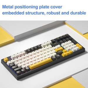 Clavier mécanique de jeu filaire <span class=keywords><strong>USB</strong></span> sur mesure <span class=keywords><strong>en</strong></span> petite série, 98 touches, avec touches jaunes et grises et rétroéclairage - Product Image 3