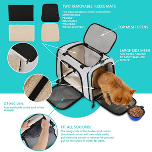 Transportín Ecológico de Lona Suave para Mascotas, Transportín a Prueba de Escapes para Perros y Gatos Pequeños y Medianos - Product Image 4