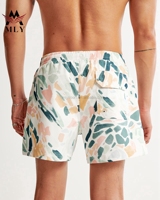 Shorts de bain imperméables personnalisés avec poches, shorts de surf extensibles, shorts à entrejambe de 5 pouces pour hommes, vêtements de bain