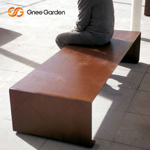 Meubles de jardin en acier corten, table et chaises modernes pour l'extérieur, vente en gros personnalisée, décoration durable - Product Image 4