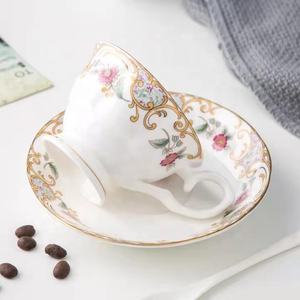 精美瓷器骨瓷220毫升陶瓷咖啡杯皇家咖啡茶杯茶碟套装 - Product Image 3
