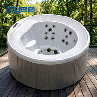 Spas de luxe ronds d'extérieur en gros, bain à remous extérieur pour 6 personnes, spa de massage JOYEE, fabricant de spas d'extérieur
