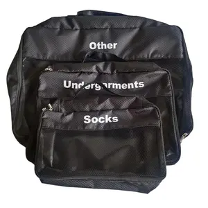 时尚6套包装立方体行李旅行储物袋包装组织者包装立方体行李袋套装