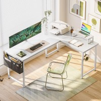 Bureau d'angle pour ordinateur, bureau de jeu pour la maison, bureau en forme de L
