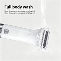 6 in 1 Lady Shaver Layar LCD 1200mAh USB Isi Ulang Tanpa Kabel/Berkabel Dapat Dicuci Seluruh Badan Kit Perawatan dari Baja Tahan Karat