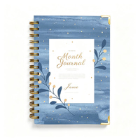 Cuaderno de Espiral A5 con Diseño Floral, Diario con Estampado de Flores, Agenda Personalizada con Diseño Personalizado para Estudiantes