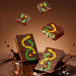 Barre de chocolat solide au pistache sucrée de style Dubaï 70g - Product Image 1