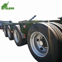 Heavy Duty 4 Essieux 80-100ton 100 Tonnes Lowbed Lowboy Remorque Cargo Remorque Bas Lit Remorque Avec Col De Cygne