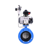 Vanne papillon populaire DN50-DN800 à ouverture rapide et à fermeture pour l'eau avec dispositif pneumatique pour un contrôle de régulation facile