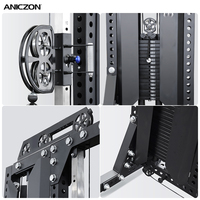 Appareil de musculation multifonctionnel professionnel pour la maison : Machine à câbles croisés, Smith Machine réglable et Power Rack pour l'entraînement de force