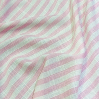 Tissu tissé 100 % rayonne à motifs rayés personnalisés, doux et respirant, 30s 45s, faible MOQ pour fabricants de vêtements et grossistes