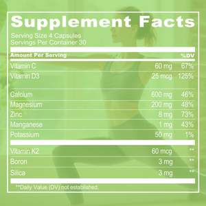 Oem ויטמין C ויטמין d3 k2 סידן מגנזיום חוזק עצם עם סידן 600 מ "ג תוסף סידן על בסיס צמחי - Product Image 3