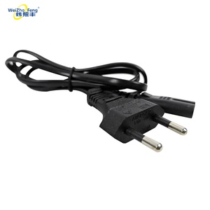 Cable de Alimentación Personalizable de 250V 15A con Enchufe Europeo de 2 Pines a Conector Hembra C7, 2*0.75, 1.8m - Product Image 1