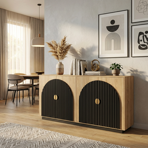 Aparador de Madera Ecológico con Gran Capacidad de Almacenamiento para Decoración del <span class=keywords><strong>Hogar</strong></span> en Estilo Rústico y Apartamentos - Product Image 1