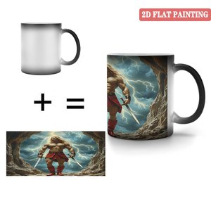 Frosted Matte Magic <b>Cup</b> 11oz Black <b>Ceramic</b> Heat Sensitive Color Changing Coffee Mug - Product Image 4