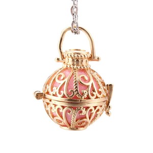 Collar Difusor de Perfume <span class=keywords><strong>con</strong></span> Forma de Flor Hueca Estilo Jaula Dorada para Aromaterapia, el Más Vendido para Mujer - Product Image 5