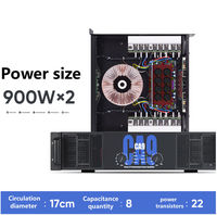 Amplificateur de puissance professionnel 9 canaux (2*900W) - Haute puissance, faible distorsion, 8 ohms, mode stéréo/pont métallique pour spectacles/réunions