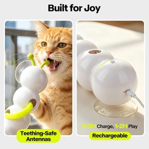 <span class=keywords><strong>Jouet</strong></span> interactif pour <span class=keywords><strong>chat</strong></span> AFP Caterpillar avec ventouse puissante, activé par le mouvement, jeu de tape-taupe avec plumes pour l'enrichissement du <span class=keywords><strong>chat</strong></span> - Product Image 6