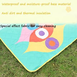 2024 New Shoulder Strap Storage Bag Camping Blanket Accessories <b>Foldable</b> Printed Picnic Beach Mat - Product Image 4