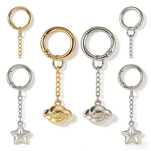 Mini Cartoon Zinc Alloy <strong>Keychain</strong>, <strong>Gold</strong> and Silver, Waterproof and Lightweight, Pendant Earring, Children's Birthday Gift. - Product Image 1