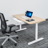 Accessoires pour bureau électrique réglable en hauteur, bureau ergonomique moderne en acier avec tiroir