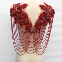Frange de Luxe 3D Écologique à Paillettes de Cristal avec Motifs Strass pour Broderie à Coudre sur Vêtements