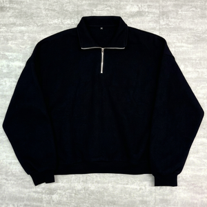 เสื้อฮู้ดซิปผู้ชายไซส์ใหญ่ ผ้าเฟรนช์เทอร์รี่ 100% คอตตอน หนานุ่ม ระบายอากาศได้ดี สไตล์สตรีทแวร์ ซิป ¼ ตัว  แบบสั่งทำพิเศษ - Product Image 1