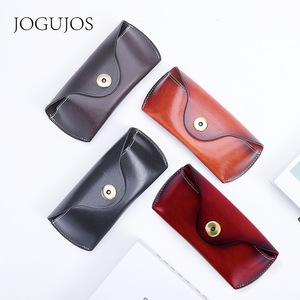 Jogujos Genuine Leather Eyeglass Case Rectangle Portable <b>Storage</b> <b>Box</b> for Sunglasses and Prescriptions - Product Image 1