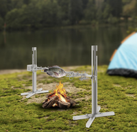Kit de rôtissoire pour barbecue électrique Offre Spéciale Support de rôtissoire universel Support de rôtissoire à broche réglable en hauteur pour rôtir l'agneau de porc