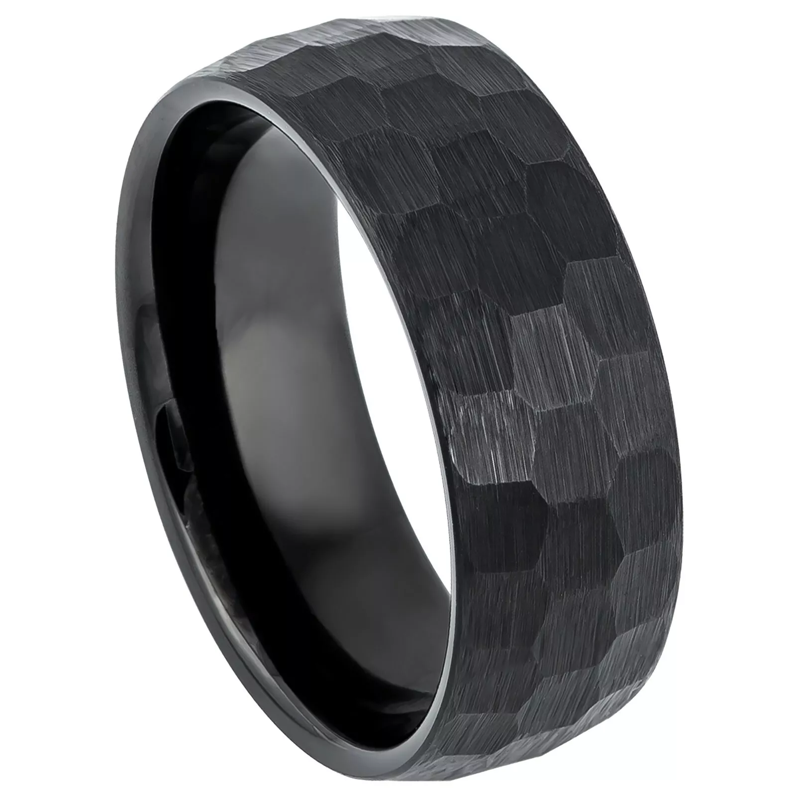 Bague Carbure Tungstène Gris Noir | Alliance Homme | Résistante Aux Rayures