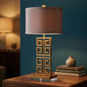 Lampe de table moderne en laiton avec abat-jour rectangulaire en tissu beige, alimentation CA E26, fil LED Ra80 3000K, lumière chaude, éclairage décoratif pour chambre à coucher - Product Image 2