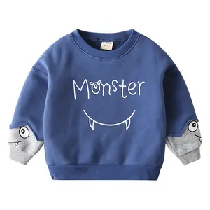 Venta al por mayor, ropa para niños, suéter polar con estampado de dibujos animados para niña, Blusa de manga larga para bebé