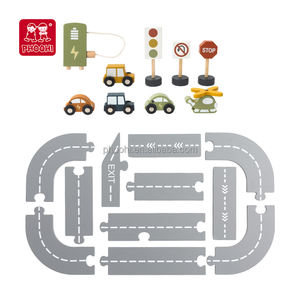 Children's Large Three-Storey <strong>Wooden</strong> Playhouse with <strong>Car</strong> Sliding Track and Aircraft Lifting <strong>Toy</strong> Assembled Slot <strong>Toys</strong> for Kids - Product Image 5