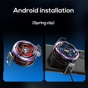MEMO CX08 Phone <b>Cooler</b> <b>Fan</b> AI Temperature Regulation Can Freeze 2 Modes RGB Light Phone <b>Cooler</b> for Gaming IOS Android - Product Image 5