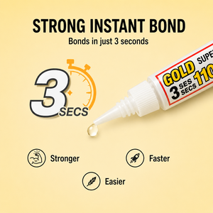 Colla Super Istantanea Oro Sicura e Affidabile, Asciugatura in 3 Secondi, Facile da Trasportare, Organizzazione Pratica, Colla Liquida a Fissaggio Rapido, 12 Pezzi/Cartoncino - Product Image 2