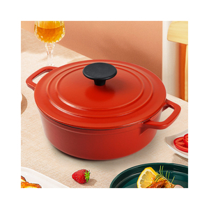 <span class=keywords><strong>Cocotte</strong></span> <span class=keywords><strong>en</strong></span> <span class=keywords><strong>fonte</strong></span> émaillée de 21 cm de diamètre, couleur mate, antiadhésive, personnalisable, avec deux poignées, compatible four - Product Image 1
