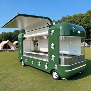 Food Truck Angolare Giallo di Alta Qualità, Carretto <span class=keywords><strong>Mobile</strong></span> per <span class=keywords><strong>Caffè</strong></span>, Cucina Aerodinamica per Street Food, BBQ, Dolciumi, Patatine e Altri Prodotti - Product Image 1