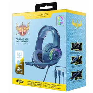 Ovleng Gt67 Over Ear Headset WithRgb <b>Lighting</b> For <b>Gaming</b> And Music - Product Image 5