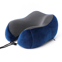 Oreiller de voyage cervical en mousse à mémoire de forme en U, personnalisé avec logo, haute qualité, promotionnel, pour la vente en gros